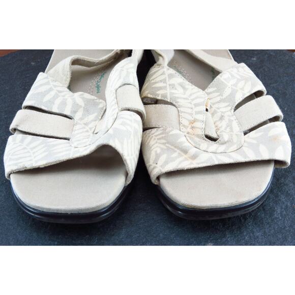 Grasshoppers Size 11 W Brown Slingback Fabric Women Sandal Shoes CHAI‎ 147 - Picture 2 of 8